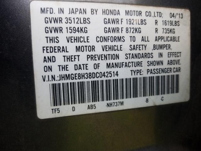 2013 HONDA FIT JHMGE8H38DC042514