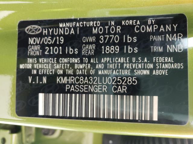 2020 HYUNDAI VENUE SEL KMHRC8A32LU025285