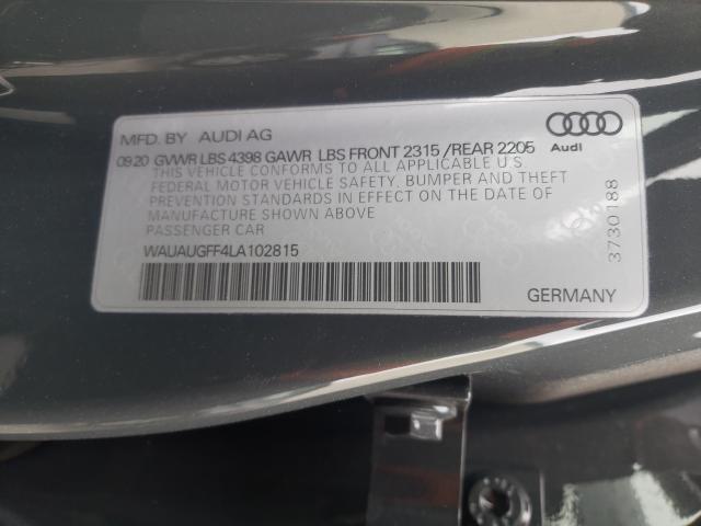 2020 AUDI A3 PREMIUM WAUAUGFF4LA102815