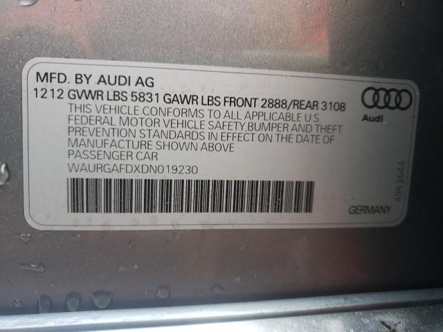 2013 AUDI A8 L QUATT WAURGAFDXDN019230