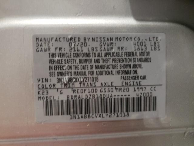 2020 NISSAN SENTRA SV 3N1AB8CVXLY271018