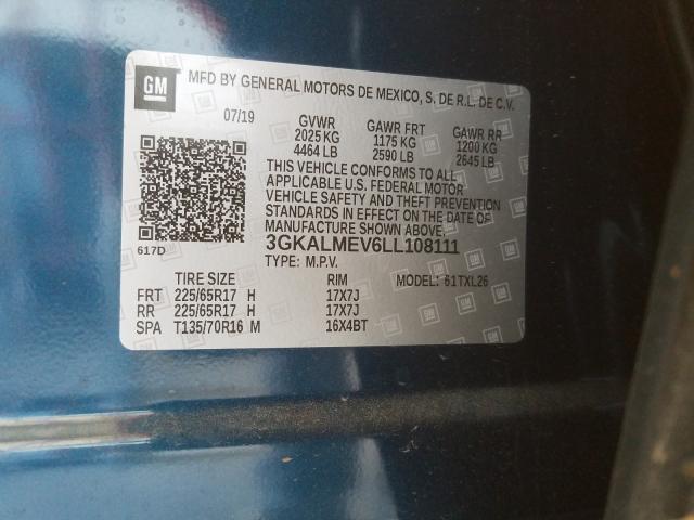 2020 GMC TERRAIN SL 3GKALMEV6LL108111