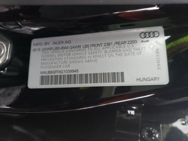 2016 AUDI A3 PREMIUM WAUB8GFFXG1039945