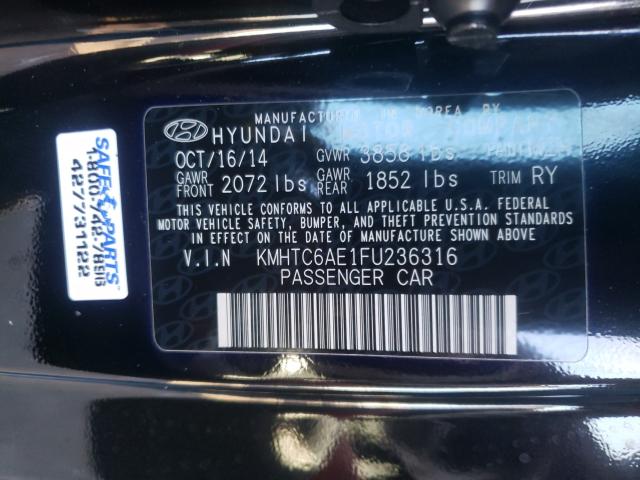 2015 HYUNDAI VELOSTER T KMHTC6AE1FU236316