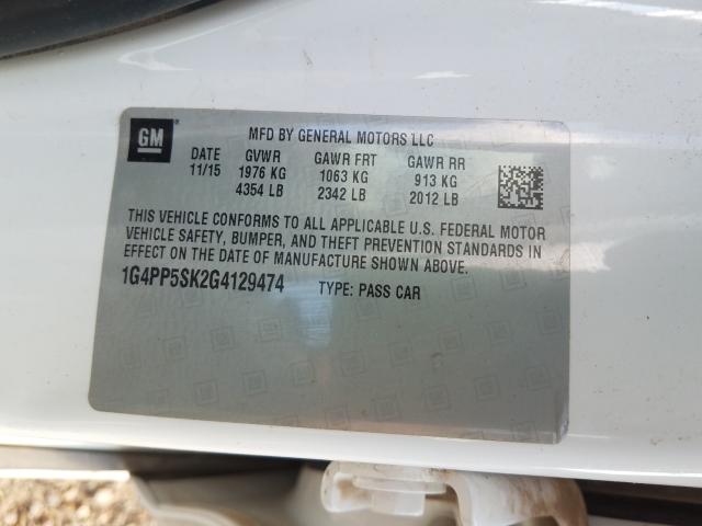 2016 BUICK VERANO 1G4PP5SK2G4129474