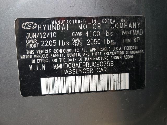 2011 HYUNDAI ELANTRA TO KMHDC8AE9BU090256