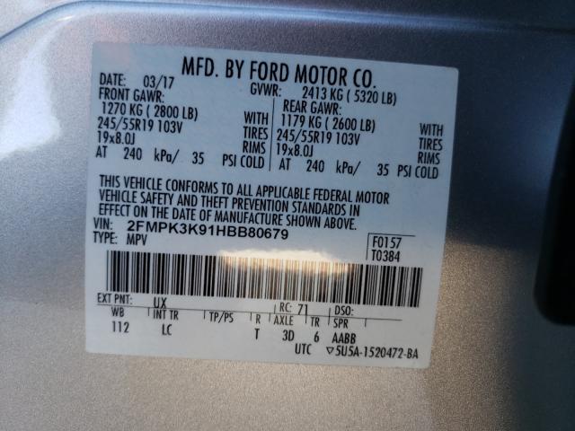 2017 FORD EDGE TITAN 2FMPK3K91HBB80679