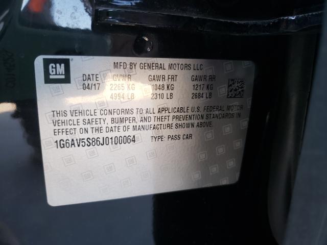 2018 CADILLAC CTS VSPORT 1G6AV5S86J0100064