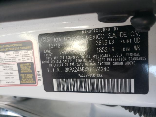 2019 KIA RIO S 3KPA24ABXKE174240