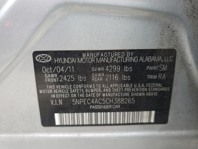 2012 HYUNDAI SONATA SE 5NPEC4AC5CH388265