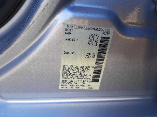 2020 NISSAN ALTIMA SV 1N4BL4DV1LC113039
