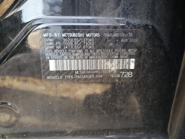 2017 MITSUBISHI MIRAGE ES ML32A3HJ4HH013015