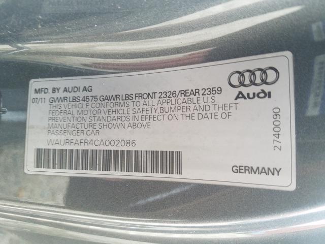 2012 AUDI A5 PREMIUM WAURFAFR4CA002086