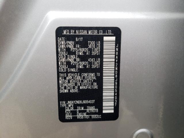 2018 NISSAN ARMADA SV JN8AY2ND8J9054037