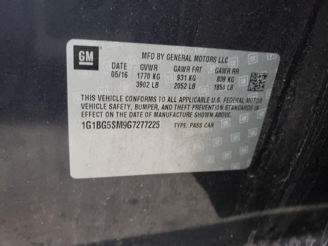 2016 CHEVROLET CRUZE PREM 1G1BG5SM9G7277225