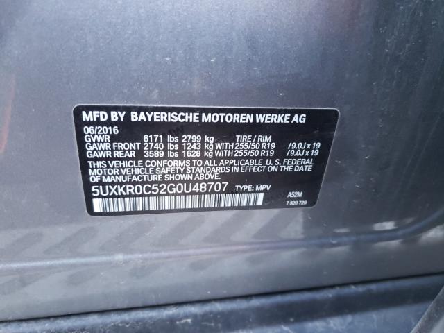 2016 BMW X5 XDRIVE3 5UXKR0C52G0U48707