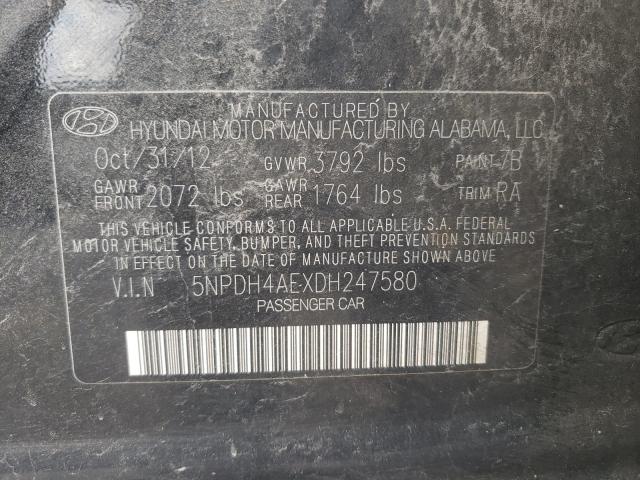 2013 HYUNDAI ELANTRA 5NPDH4AEXDH247580