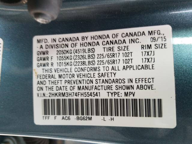 2015 HONDA CR-V EXL - 2HKRM3H74FH554541