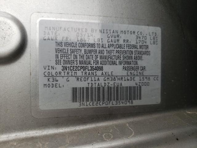 2015 NISSAN VERSA NOTE 3N1CE2CP0FL354098