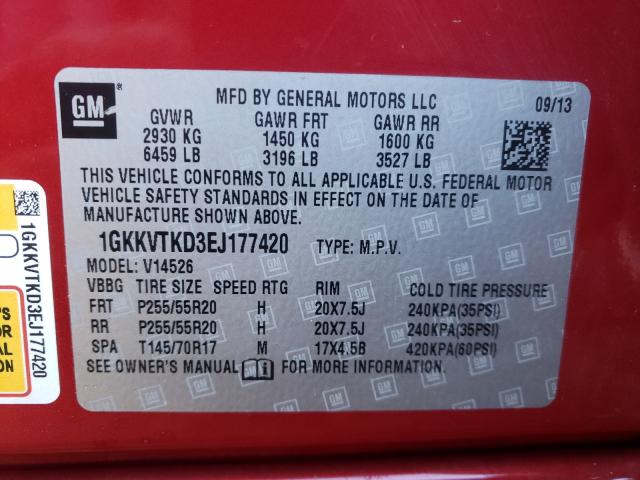 2014 GMC ACADIA DEN 1GKKVTKD3EJ177420