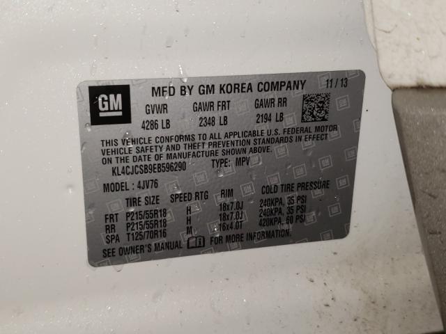 2014 BUICK ENCORE KL4CJCSB9EB596290