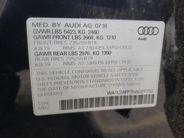 VIN WA1L2AFP7HA027732 2017 Audi Q5, Premium Plus no.10