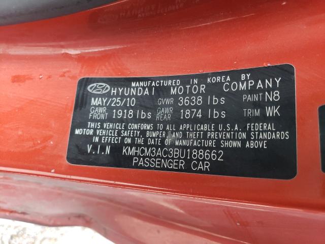 2011 HYUNDAI ACCENT GL KMHCM3AC3BU188662