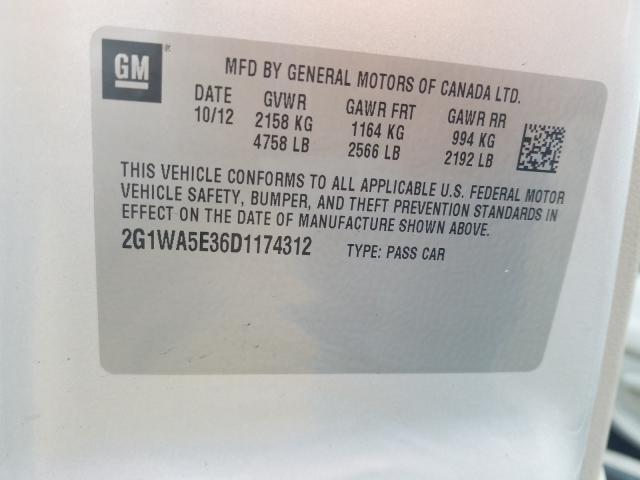 2013 CHEVROLET IMPALA LS 2G1WA5E36D1174312