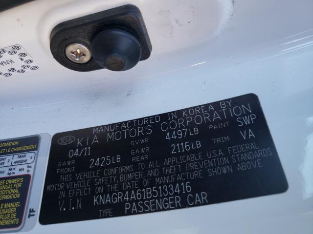 2011 KIA OPTIMA SX KNAGR4A61B5133416