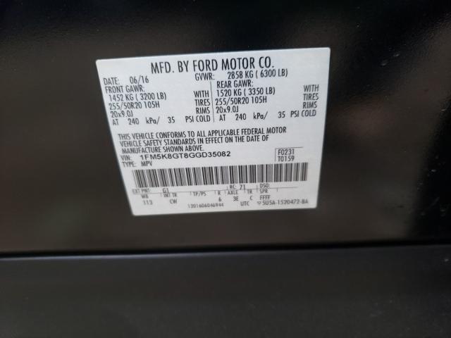 2016 FORD EXPLORER S 1FM5K8GT8GGD35082