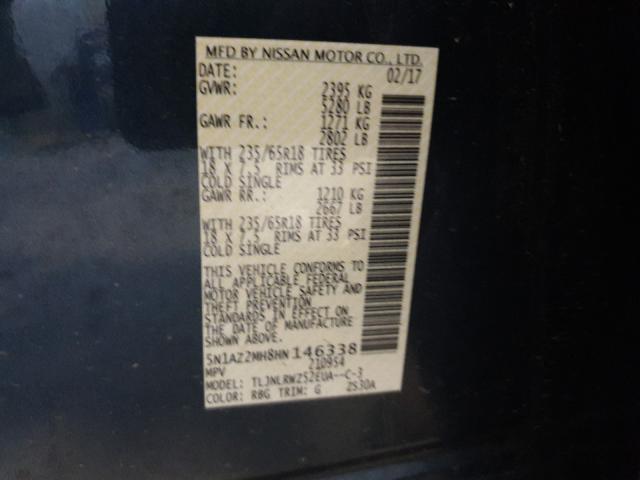 2017 NISSAN MURANO S 5N1AZ2MH8HN146338