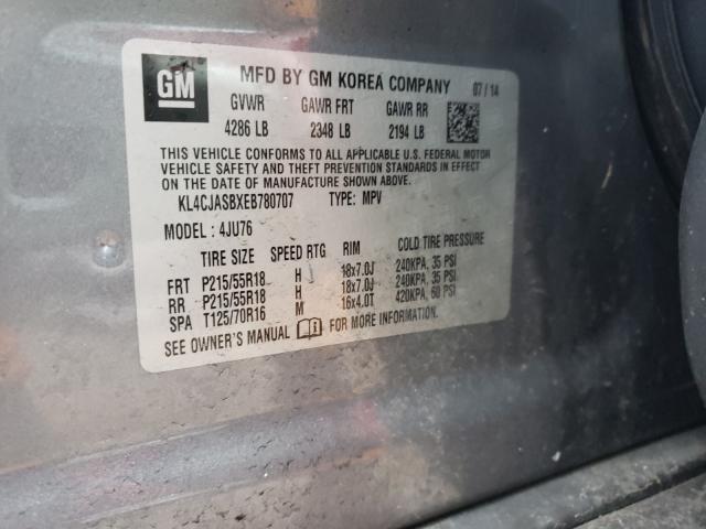 2014 BUICK ENCORE KL4CJASBXEB780707