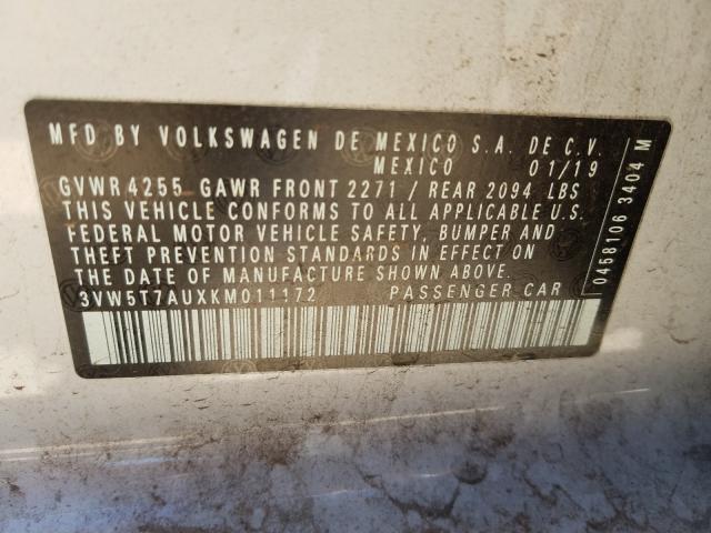 2019 VOLKSWAGEN GTI S 3VW5T7AUXKM011172