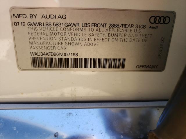 2016 AUDI A8 L QUATT WAU34AFD9GN007198