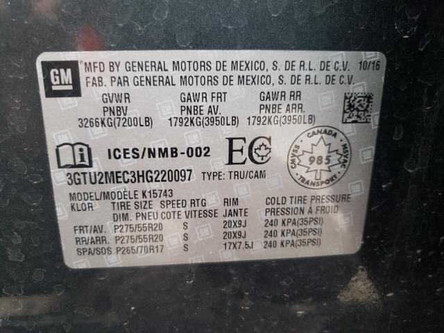 2017 GMC SIERRA K15 3GTU2MEC3HG220097