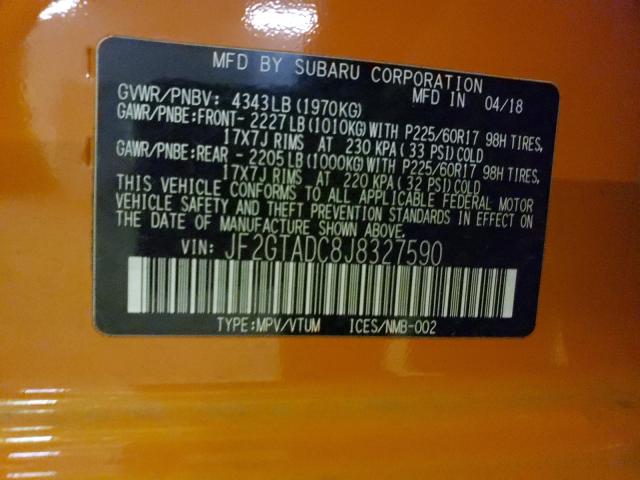 2018 SUBARU XV CROSSTR JF2GTADC8J8327590