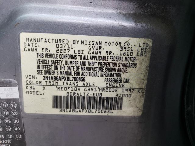 2011 NISSAN SENTRA 3N1AB6APXBL700856