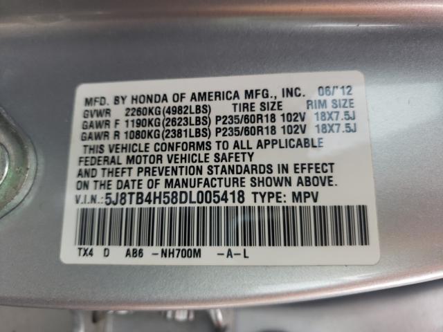 2013 ACURA RDX TECHNO 5J8TB4H58DL005418