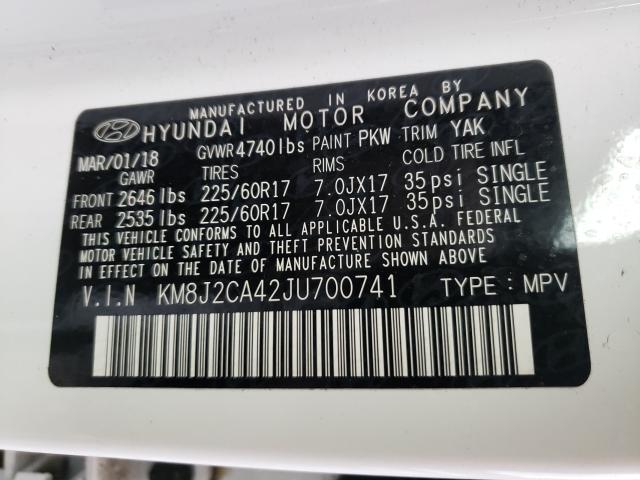 2018 HYUNDAI TUCSON SE KM8J2CA42JU700741