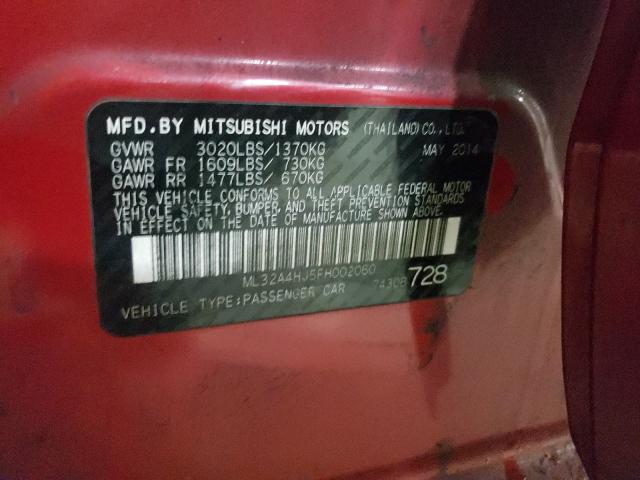 2015 MITSUBISHI MIRAGE ES ML32A4HJ5FH002060