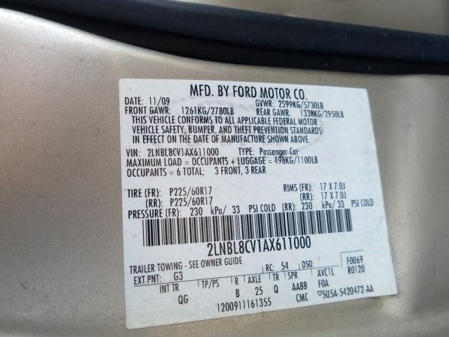 2010 LINCOLN TOWN CAR S 2LNBL8CV1AX611000
