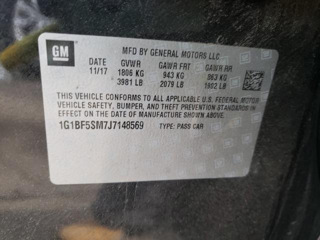 2018 CHEVROLET CRUZE PREM 1G1BF5SM7J7148569