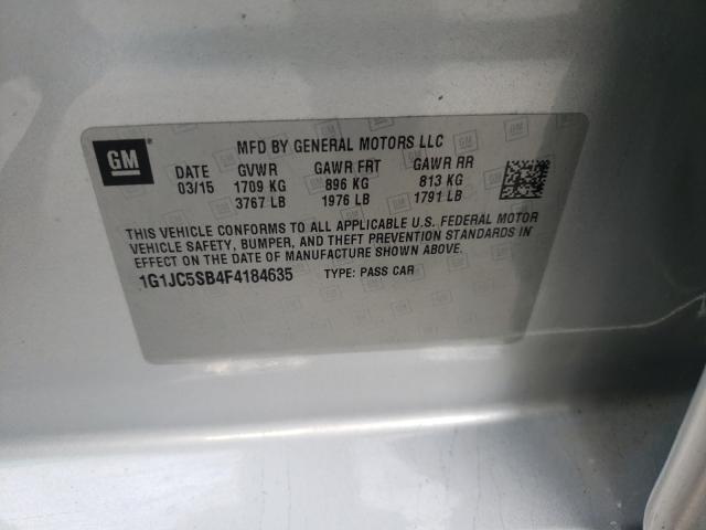 2015 CHEVROLET SONIC LT 1G1JC5SB4F4184635