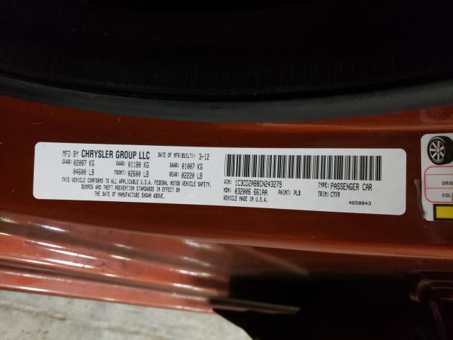 2012 DODGE AVENGER SE 1C3CDZAB8CN243279