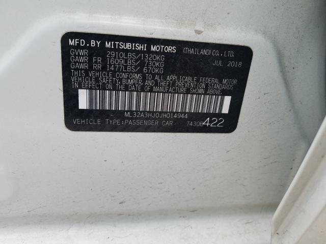 2018 MITSUBISHI MIRAGE ES ML32A3HJ0JH014944