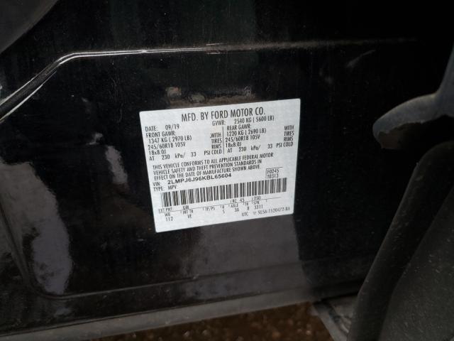 2019 LINCOLN NAUTILUS 2LMPJ6J96KBL65604