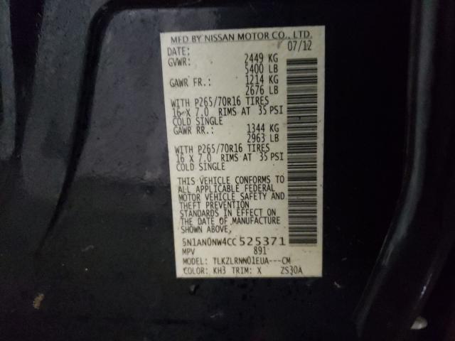 2012 NISSAN XTERRA OFF 5N1AN0NW4CC525371