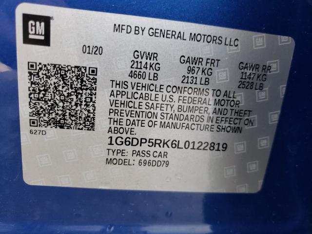 2020 CADILLAC CT5 SPORT 1G6DP5RK6L0122819