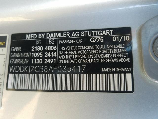 2010 MERCEDES-BENZ E 550 WDDKJ7CB8AF035417