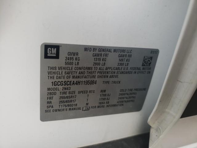 2017 CHEVROLET COLORADO L 1GCGSCEA4H1195084